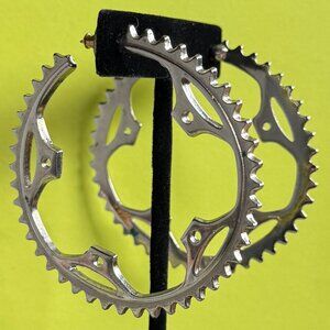 Silver Gear Hoop Earrings (Pierced)